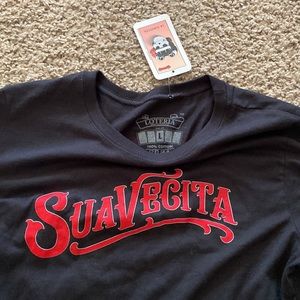 Women’s Large Black Suavecita long sleeve tee shirt Loteria theme